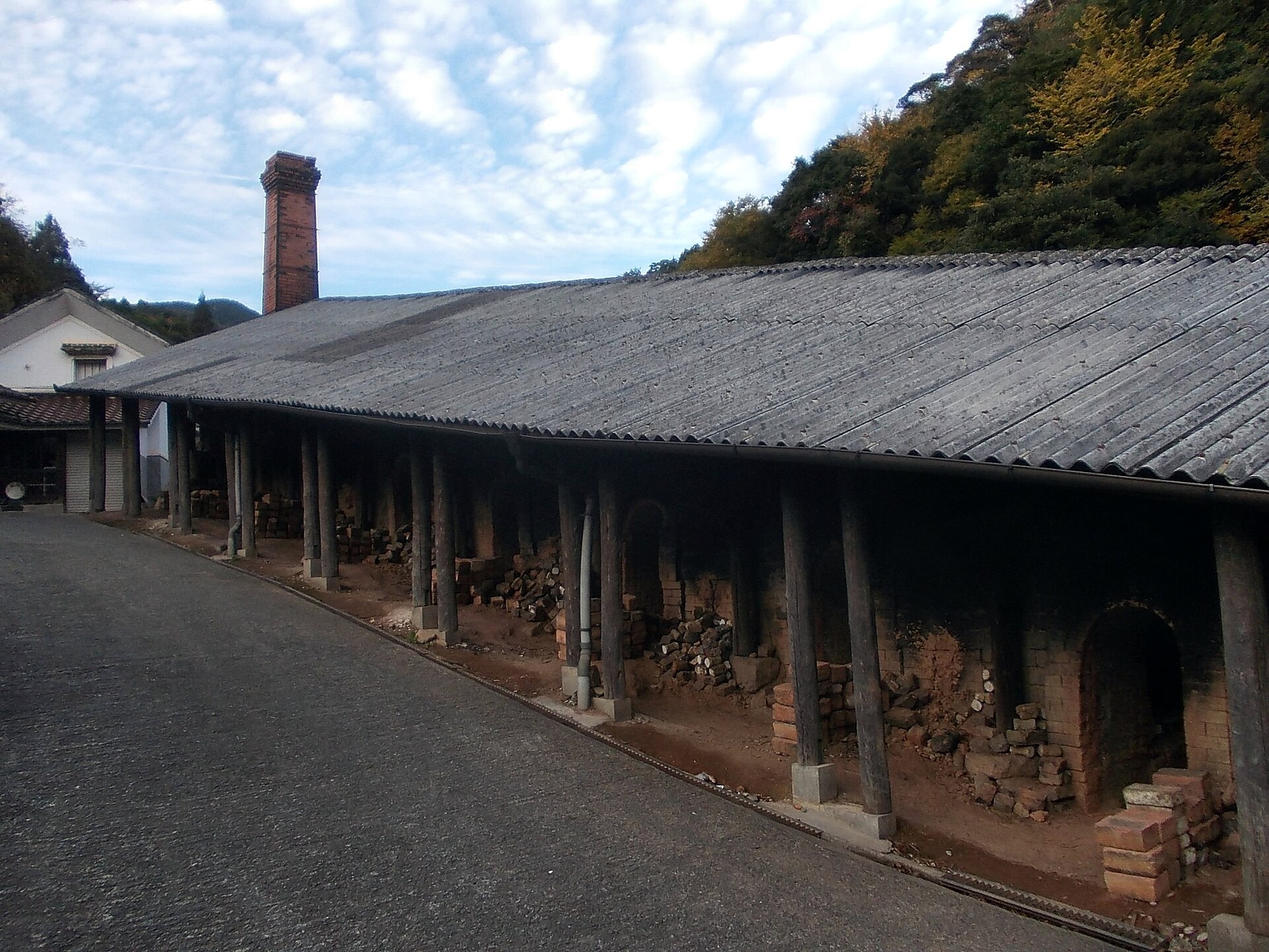 小鹿田焼の里の登り窯